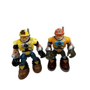 Fisher Price Rescue Heroes Action Figures Lot of 2 Jack Hammer 2001 Mattel
